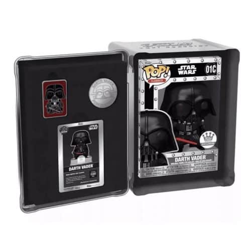 Funko Pop classics, Darth Vader de Star Wars, caja abierta mostrando el funko. Edición limitada.